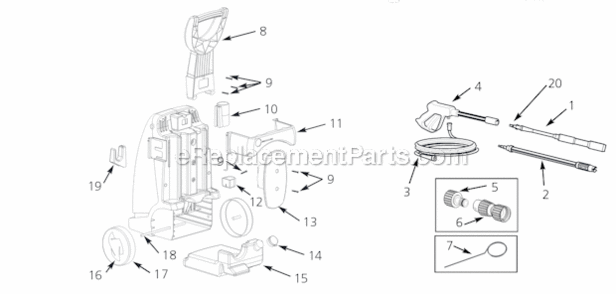 Page A Diagram and Parts List for PW1686  Campbell Hausfeld Pressure Washer